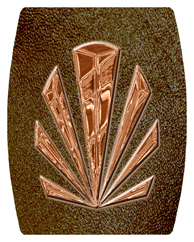 DAREC 602 CP SH BR Copper Sunburst Shimmer Brown Background